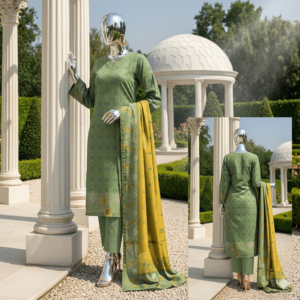 Lime Olive Classic Unstitched 3-Piece