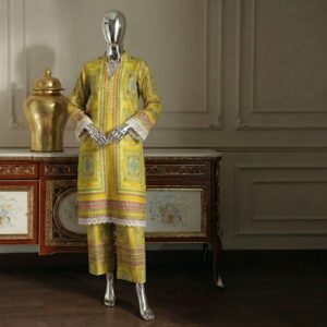 Mustard Maze - Premium 2 PC Unstitched